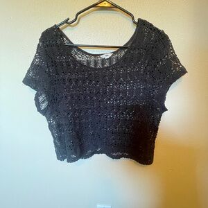 Vans Black Crochet Top